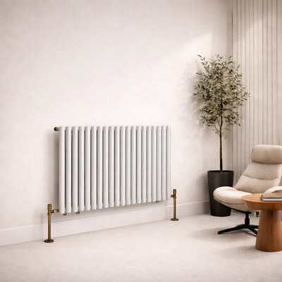 Planet Radiators Oval Panel Single 600 x 960mm Cast Iron Style Radiator ...