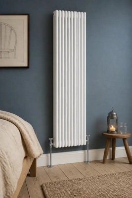 Planet Radiators Three Column 1500 x 470mm Cast Iron Style Radiator White