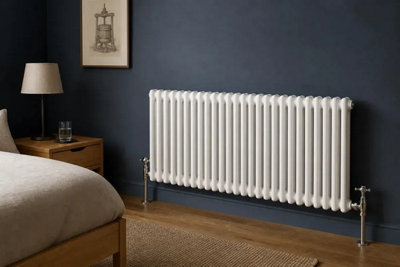 Planet Radiators Three Column 600 x 1010mm Cast Iron Style Radiator White