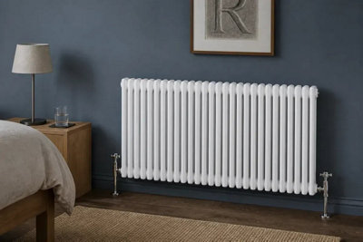 Planet Radiators Three Column 600 x 1190mm Cast Iron Style Radiator White