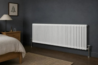 Planet Radiators Three Column 600 x 1415mm Cast Iron Style Radiator White