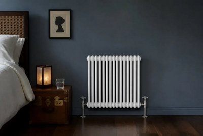 Planet Radiators Three Column 600 x 605mm Cast Iron Style Radiator White