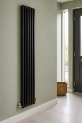 Planet Radiators Two Column 1800 x 290mm Cast Iron Style Radiator Black