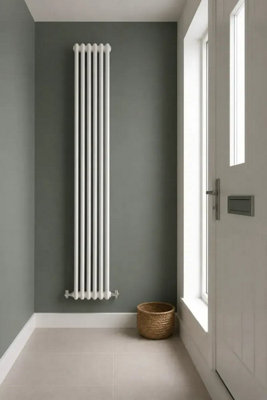 Planet Radiators Two Column 1800 x 290mm Cast Iron Style Radiator White