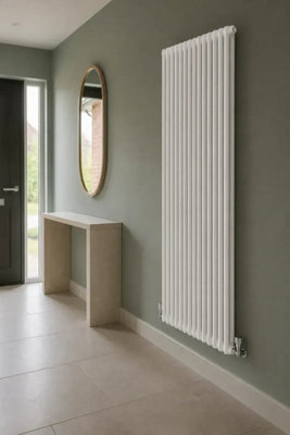 Planet Radiators Two Column 1800 x 560mm Cast Iron Style Radiator White