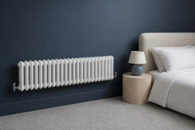 Planet Radiators Two Column 300 x 1010mm Cast Iron Style Radiator White