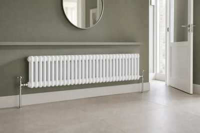 Planet Radiators Two Column 450 x 1010mm Cast Iron Style Radiator White