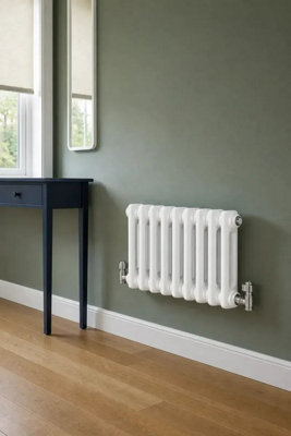 Planet Radiators Two Column 450 x 425mm Cast Iron Style Radiator White