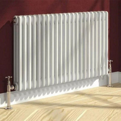 Planet Radiators Two Column 450 x 605mm Cast Iron Style Radiator White
