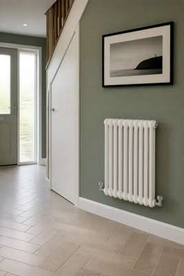 Planet Radiators Two Column 600 x 425mm Cast Iron Style Radiator White