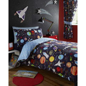 Planets Single Duvet Cover and Pillowcase