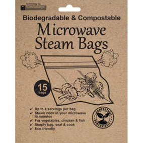 Planit Eco Friendly Microwave Steam Plastic Bags (pack Of 15) May Vary (One Size)
