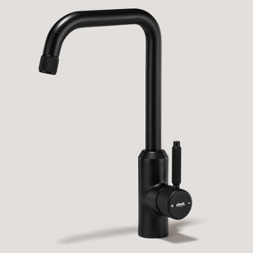 Plank Hardware ARMSTRONG Grooved Kitchen Mixer Tap - Black