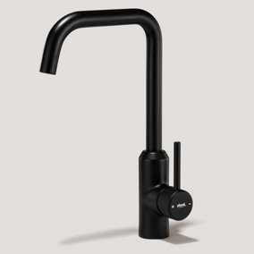 Plank Hardware ARMSTRONG Smooth Kitchen Mixer Tap - Black