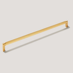 Plank Hardware BECKER Grooved Closet Bar Handle - 375mm - Brass