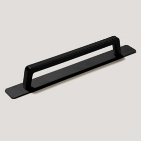 Plank Hardware BRUNO Industrial Handle with Backplate - 171mm - Black