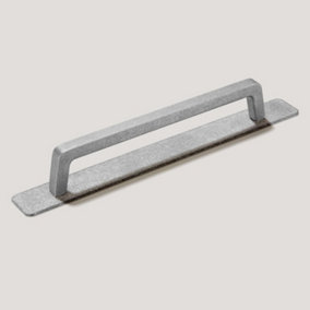 Plank Hardware BRUNO Industrial Handle with Backplate - Mottled Aluminium