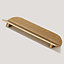 Plank Hardware FOLD Long D Shape Front Mounted 160mm Handle - Aged Brass