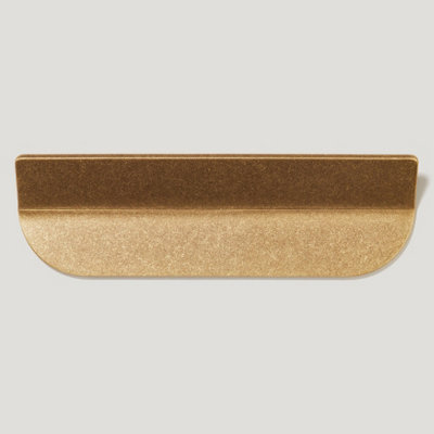 Plank Hardware FOLD Long D Shape Front Mounted Handle - 160mm -  Aged Brass