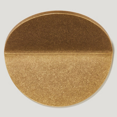 Plank Hardware FOLD Round Front Mounted Handle - 70mm - Aged Brass