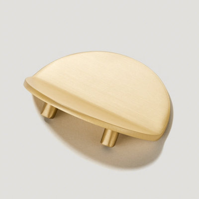Plank Hardware FOLD Round Front Mounted Handle - 70mm - Brass