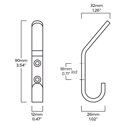 Plank Hardware HOFFMAN Tapered Top Hook - Brass