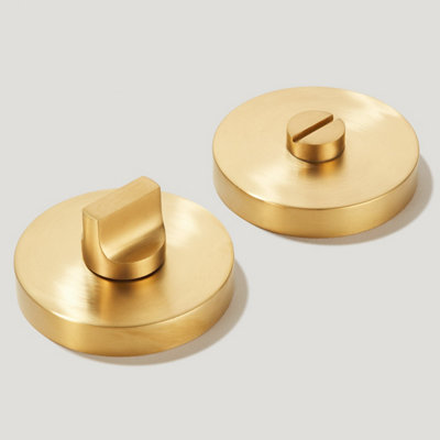 Plank Hardware HOPKIN Bathroom Thumb Lock - Brass
