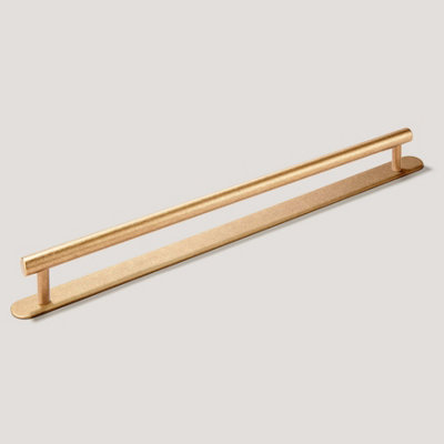 Plank Hardware HUDSON T-Bar 397mm Handle with 423mm Backplate - Aged Brass