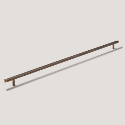 Plank Hardware KEPLER Knurled Closet Bar Handle - 760mm - Antique Brass