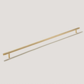 Plank Hardware KEPLER Knurled Closet Bar Handle - 760mm - Brass