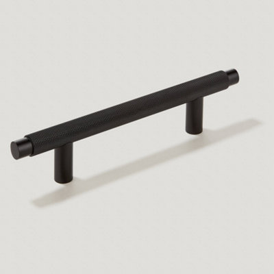 Plank Hardware KEPLER Knurled T-Bar 160mm Handle - Black