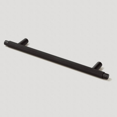 Plank Hardware KEPLER Knurled T-Bar 220mm Handle - Black