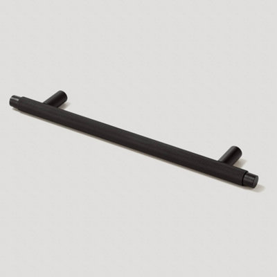 Plank Hardware KEPLER Knurled T-Bar Handle - 220mm - Black