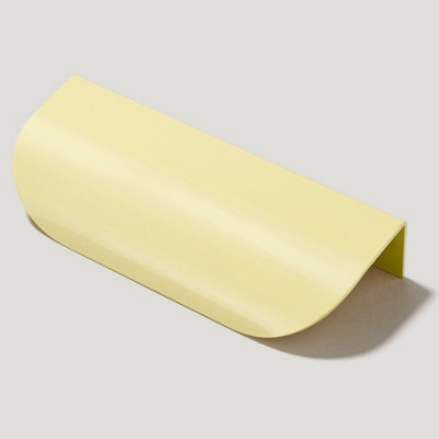 Plank Hardware MERCURY Curved Lip Pull Handle - 123mm - Lemon Yellow