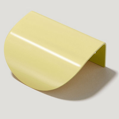 Plank Hardware MERCURY Curved Lip Pull Handle -  60mm - Lemon Yellow