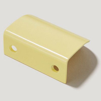 Plank Hardware MERCURY Curved Lip Pull Handle -  60mm - Lemon Yellow
