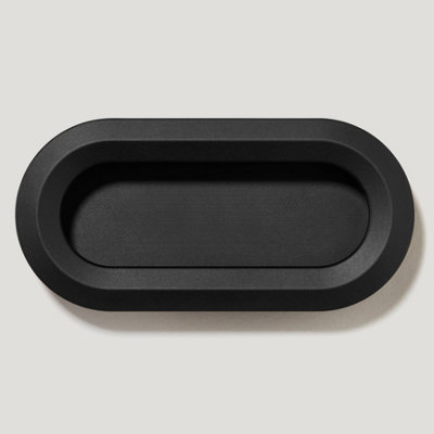 Plank Hardware OLMO Oval Recessed Pull Handle - 110mm - Black