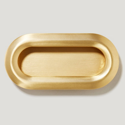 Plank Hardware OLMO Oval Recessed Pull Handle - 110mm - Brass