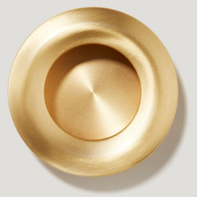 Plank Hardware OLMO Round Recessed Pull Handle - 55mm -  Brass