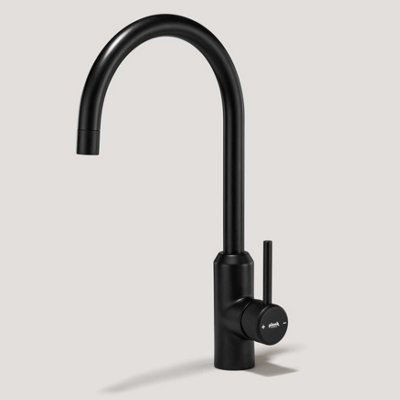 Plank Hardware PORTMAN Smooth Kitchen Mixer Tap - Black