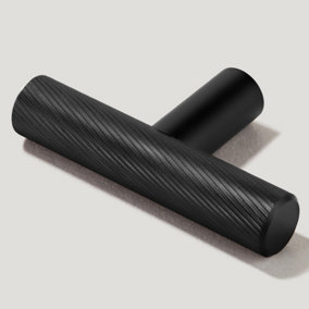 Plank Hardware SEARLE Swirled Single T Handle - Black