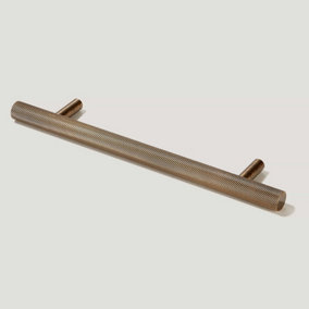 Plank Hardware SEARLE Swirled T-Bar 185mm Handle - Antique Brass