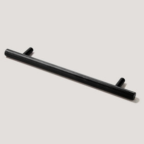 Plank Hardware SEARLE Swirled T-Bar 185mm Handle - Black