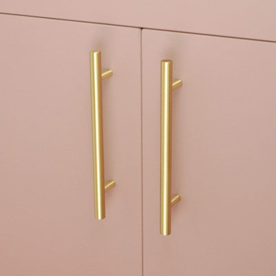 Plank Hardware WATT T-Bar 155mm Handle with 160mm Backplate - Brass