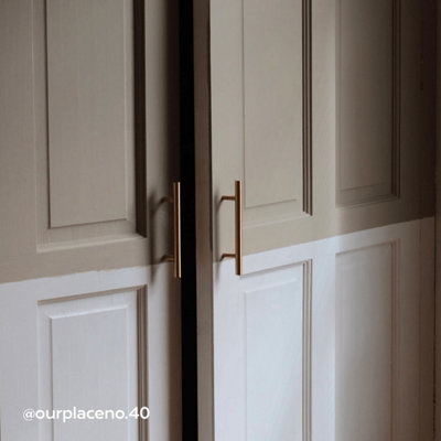 Plank Hardware WATT T-Bar 155mm Handle with 160mm Backplate - Brass