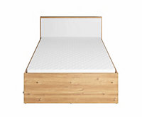 Plano PN-10 Kids Bed in White & Oak (H)860mm (W)1270mm (D)2110mm - Stylish with Storage Drawers