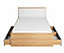 Plano PN-10 Kids Bed in White & Oak (H)860mm (W)1270mm (D)2110mm - Stylish with Storage Drawers