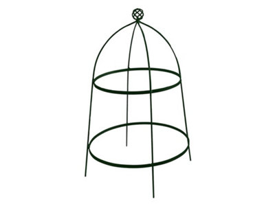 Plant Cloche Plant Support - 30" Plastic Coated in Green - Pair, Plant Supports