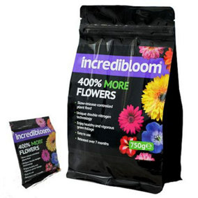 Plant Fertiliser 'Incredibloom' - 750g Pack x 1 - Easy-to-use - 4 times more flowers