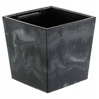 Plant Flower Pot Concrete Square Planter Inner Pot Garden Patio Home Large Beton Anthracite 14 Litres